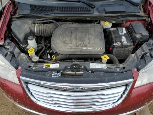 2C4RC1CG0DR647183 - 2013 CHRYSLER TOWN & COU TOURING L MAROON photo 12