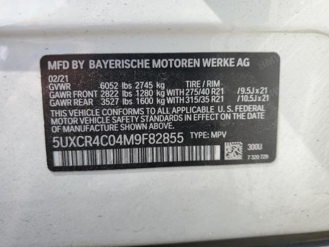 5UXCR4C04M9F82855 - 2021 BMW X5 SDRIVE 40I WHITE photo 13