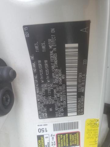 5TDDK3DC0FS101949 - 2015 TOYOTA SIENNA XLE WHITE photo 13