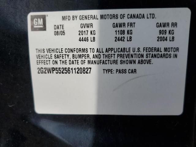 2G2WP552561120827 - 2006 PONTIAC GRAND PRIX 黑色 照片 12