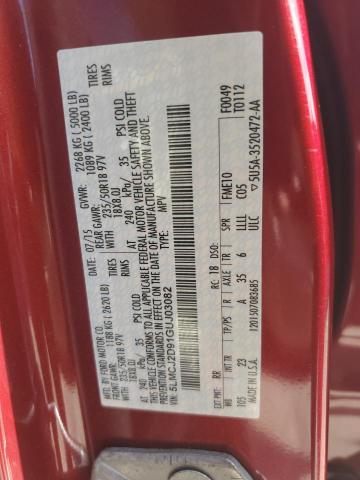 5LMCJ2D91GUJ03082 - 2016 LINCOLN MKC SELECT Կարմիր լուսանկար 13