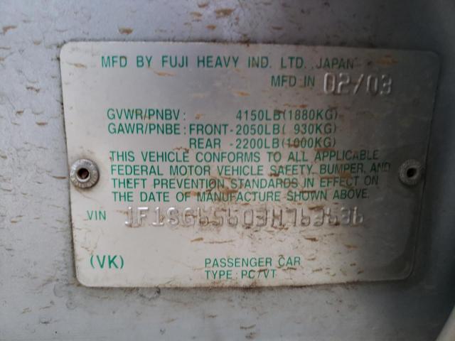 JF1SG65603H763636 - 2003 SUBARU FORESTER 2.5XS Серебристый фото 13