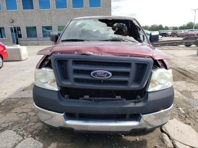 1FTRF122X5NA63546 - 2005 FORD F150 BURGUNDY photo 5