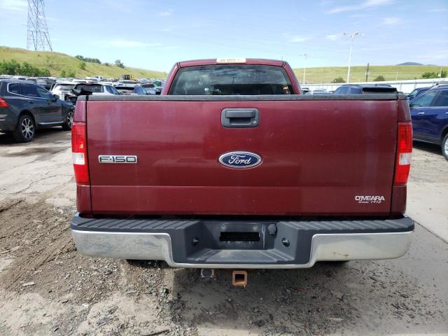 1FTRF122X5NA63546 - 2005 FORD F150 BURGUNDY photo 6