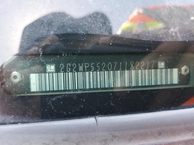 2G2WP552071182217 - 2007 PONTIAC GRAND PRIX 棕色 照片 12