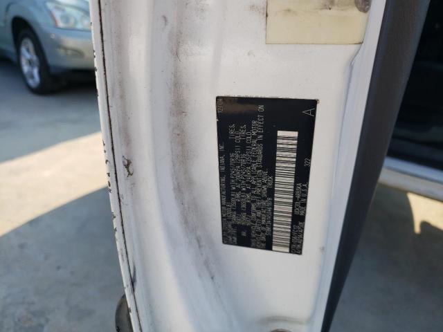 5TBRT34145S461878 - 2005 TOYOTA TUNDRA ACCESS CAB SR5 WHITE photo 12