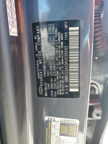 KM8J23A43KU036693 - 2019 HYUNDAI TUCSON SE SILVER photo 13