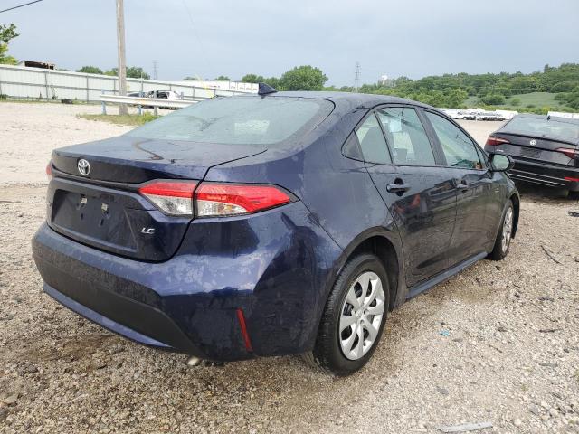 5YFEPMAE1MP267985 - 2021 TOYOTA COROLLA LE BLUE photo 3