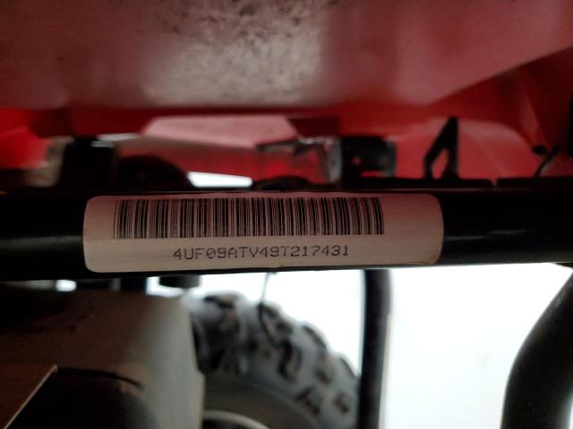 4UF09ATV49T217431 - 2009 ARCTIC CAT 4 WHEELER RED photo 10