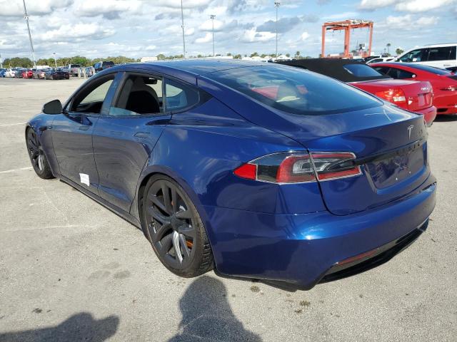 5YJSA1E53MF433867 - 2021 TESLA MODEL S Կապույտ լուսանկար 3