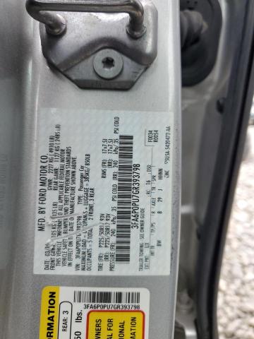 3FA6P0PU7GR393798 - 2016 FORD FUSION SE PHEV SILVER photo 13