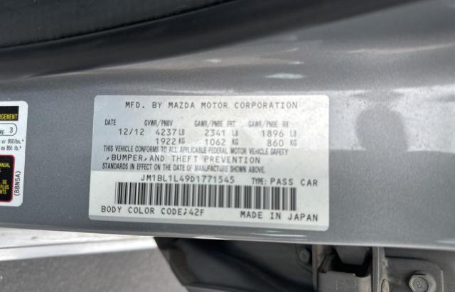 JM1BL1L49D1771545 - 2013 MAZDA SPEED 3 SILVER photo 10
