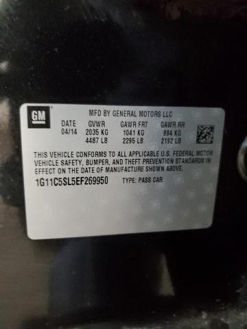 1G11C5SL5EF269950 - 2014 CHEVROLET MALIBU 1LT BLACK photo 12