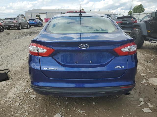 3FA6P0LU3DR128801 - 2013 FORD FUSION SE HYBRID BLUE photo 6