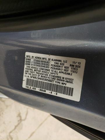 5FNRL5H65EB056027 - 2014 HONDA ODYSSEY EXL BLUE photo 13