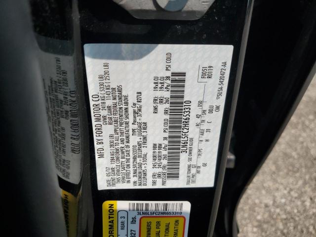 3LN6L5FC2HR653310 - 2017 LINCOLN MKZ RESERVE შავი ფოტო 12