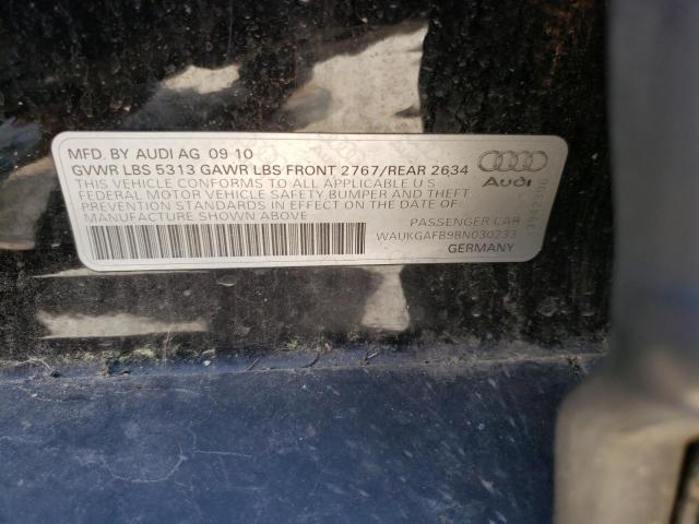 WAUKGAFB9BN030233 - 2011 AUDI A6 PRESTIGE 黑色 照片 12