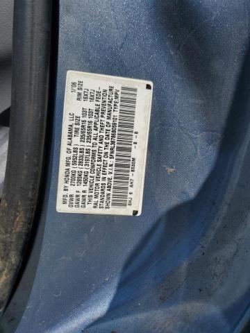 5FNRL38786B059101 - 2006 HONDA ODYSSEY EXL BLUE photo 13