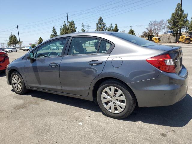 19XFB2F58CE074040 - 2012 HONDA CIVIC LX GRAY photo 2