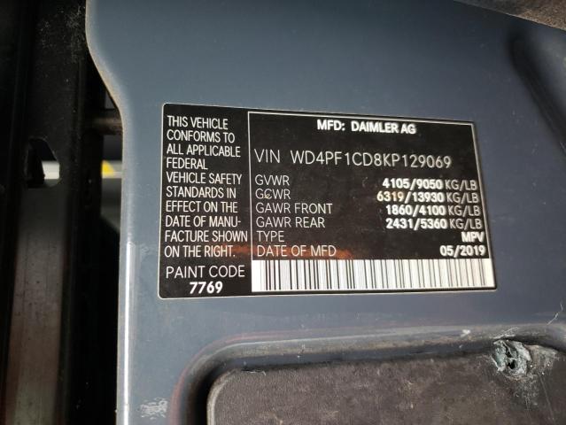 WD4PF1CD8KP129069 - 2019 MERCEDES-BENZ SPRINTER 2500/3500 BLUE photo 14