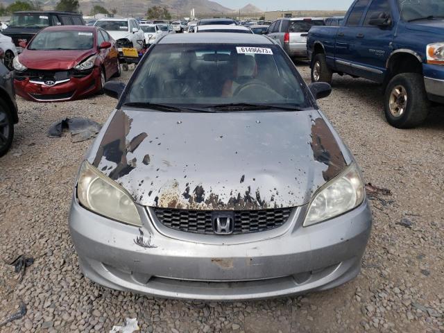 1HGEM22154L082373 - 2004 HONDA CIVIC DX VP SILVER photo 5