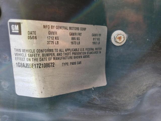 1G8AJ55F17Z108672 - 2007 SATURN ION LEVEL 2 灰色 照片 12