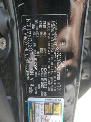 KNDJT2A29B7710421 - 2011 KIA SOUL + BLACK photo 12
