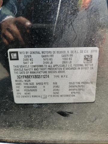 3GYFNBEYXBS511274 - 2011 CADILLAC SRX PERFORMANCE COLLECTION BLACK photo 14