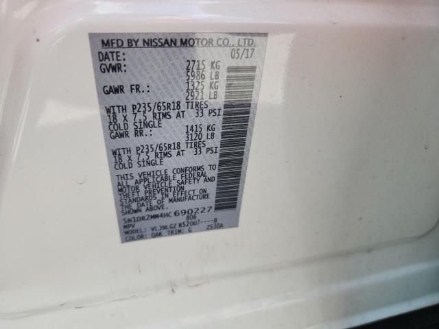 5N1DR2MM4HC690227 - 2017 NISSAN PATHFINDER S Weiß Foto 14