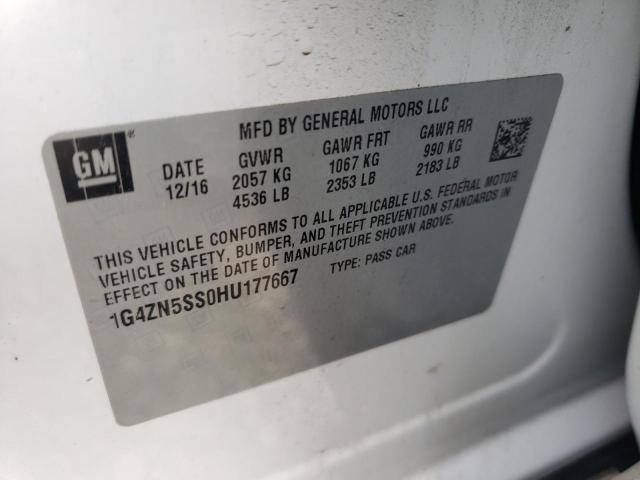 1G4ZN5SS0HU177667 - 2017 BUICK LACROSSE PREFERRED WHITE photo 12