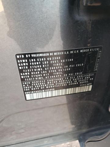 3VV1B7AX2LM103958 - 2020 VOLKSWAGEN TIGUAN S Gris foto 13