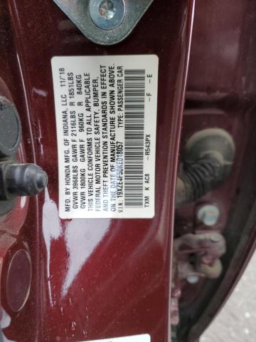 19XZE4F50KE018057 - 2019 HONDA INSIGHT EX 栗色 照片 12