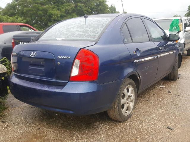 KMHCN46CX8U248991 - 2008 HYUNDAI ACCENT GLS BLUE photo 4