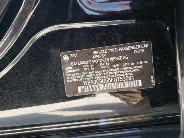 WBA3C3G55FNT53091 - 2015 BMW 320 I XDRIVE BLACK photo 12