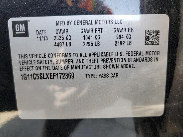 1G11C5SLXEF172369 - 2014 CHEVROLET MALIBU 1LT BLACK photo 13