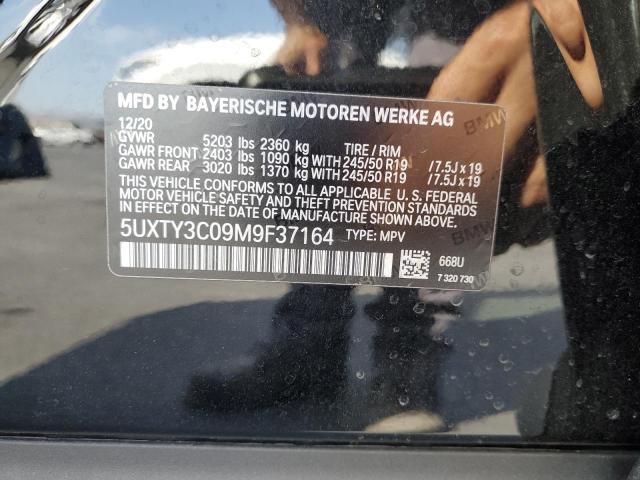 5UXTY3C09M9F37164 - 2021 BMW X3 SDRIVE30I BLACK photo 13