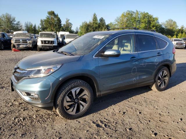 5J6RM4H96GL096063 - 2016 HONDA CR-V TOURING BLUE photo 1