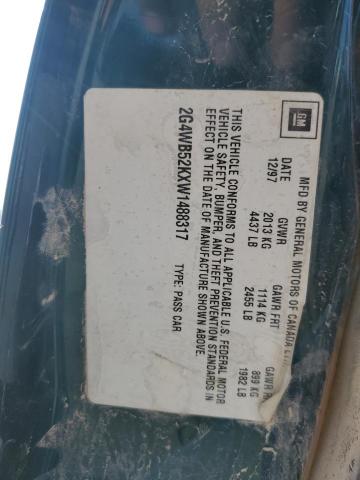 2G4WB52KXW1488317 - 1998 BUICK REGAL LS 绿色 照片 12