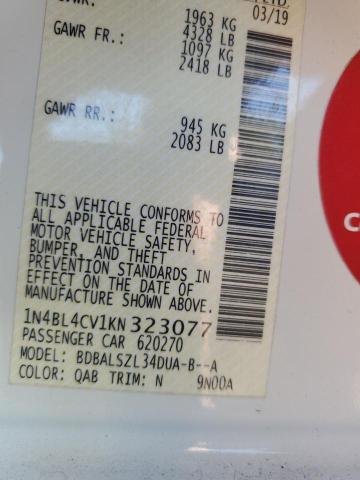 1N4BL4CV1KN323077 - 2019 NISSAN ALTIMA SR ვერცხლისფერი ფოტო 13