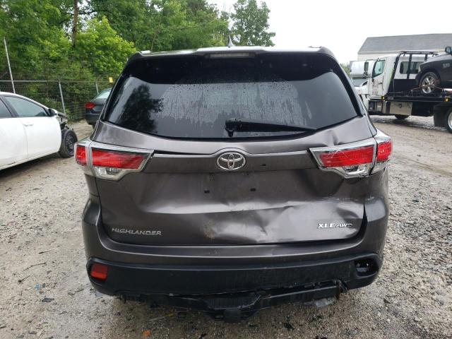 5TDJKRFH4GS236741 - 2016 TOYOTA HIGHLANDER XLE GRAY photo 6
