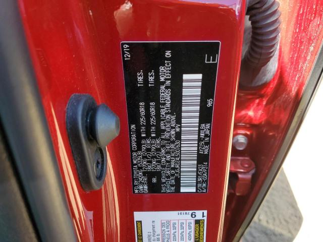 JTJGJRDZ4L5007630 - 2020 LEXUS NX 300H RED photo 14