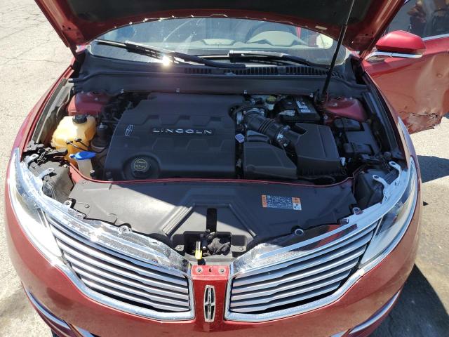 3LN6L2GK9GR621263 - 2016 LINCOLN MKZ RED photo 11