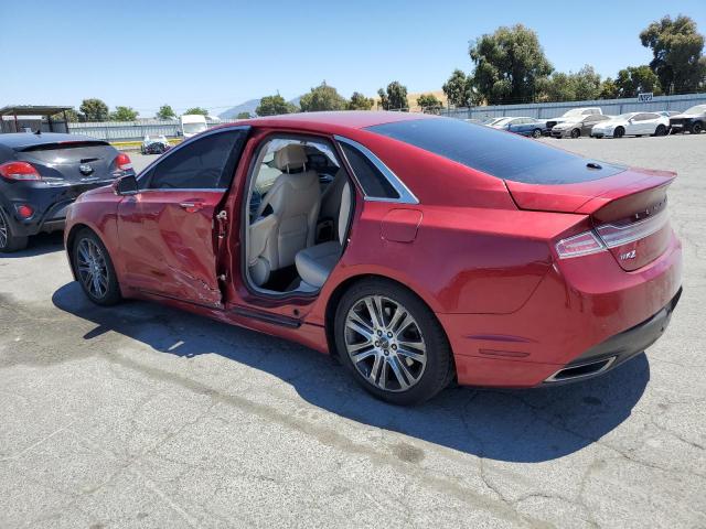 3LN6L2GK9GR621263 - 2016 LINCOLN MKZ RED photo 2