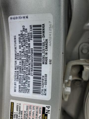 2T1KR38E64C275089 - 2004 TOYOTA COROLLA MA XR SILVER photo 13