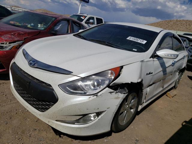 KMHEC4A40EA114115 - 2014 HYUNDAI SONATA HYBRID WHITE photo 1