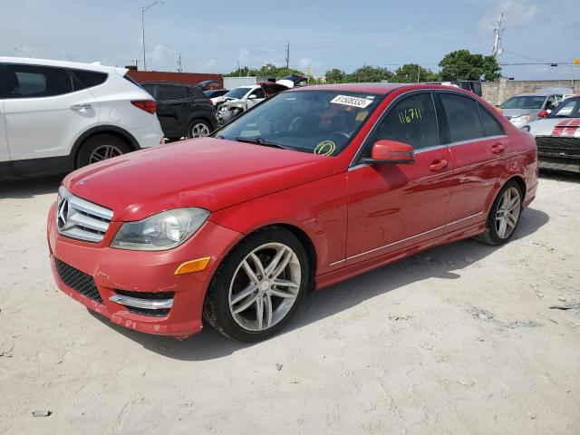 WDDGF4HB4DR245059 - 2013 MERCEDES-BENZ C 250 RED photo 1