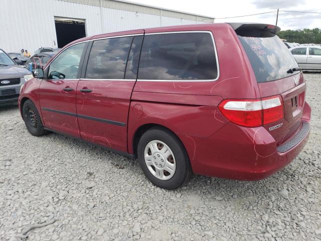 5FNRL38216B035047 - 2006 HONDA ODYSSEY LX BURGUNDY photo 2