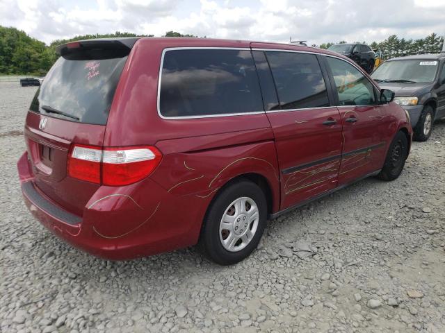 5FNRL38216B035047 - 2006 HONDA ODYSSEY LX BURGUNDY photo 3