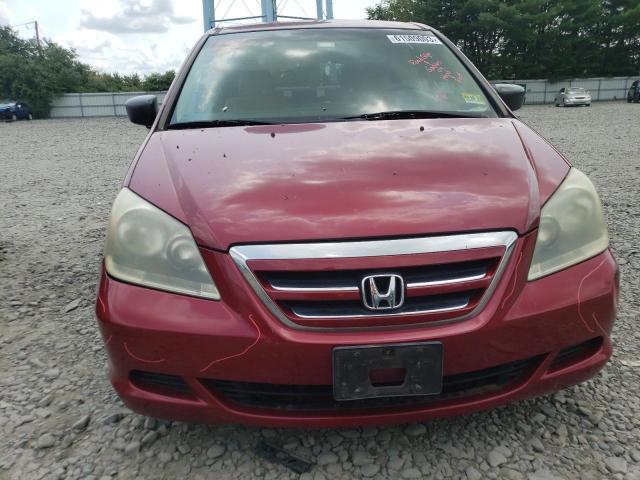 5FNRL38216B035047 - 2006 HONDA ODYSSEY LX BURGUNDY photo 5