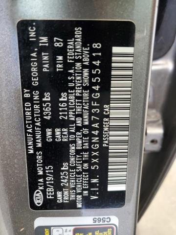 5XXGN4A73FG455418 - 2015 KIA OPTIMA EX SILVER photo 12